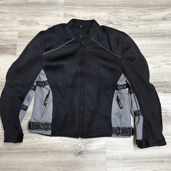 Xelement Motorcycle Jacket Mens Size L Black Mesh Lightweight Padded Lined - Picture 5 of 9
